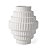 VASO EM CERAMICA COM ONDULAÇÕES BRANCO MART 22,5cm - Imagem 1
