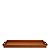 BANDEJA EM MDF COM REVESTIMENTO SINTETICO MARROM MART 52cm - Imagem 1