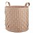CESTO EM PU BEGE MART 47x39cm - Imagem 1