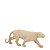 ESCULTURA LEOPARDO EM POLIRRESINA BEGE MART 36cm - Imagem 1