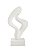 ESCULTURA ABSTRATA EM POLIRRESINA OFF WHITE MART 35cm - Imagem 1