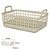CESTO ORGANIZADOR MULTIUSO 9L EM PLASTICO C/ALCA BEGE 33cm - Imagem 2