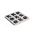JOGO DA VELHA DECORATIVO EM MARMORE BRANCO E CINZA 20x20CM - Imagem 1