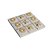JOGO DA VELHA DECORATIVO EM MARMORE BRANCO E DOURADO 20x20CM - Imagem 1