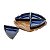 PORTA APERITIVOS DE CERAMICA AZUL E BASE DE MADEIRA - 4 PCS - Imagem 1
