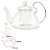 CHALEIRA TRANSPARENTE VIDRO BOROSSILICATO C/INFUSOR - 700ml - Imagem 2