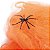 KIT C/ 10 TEIAS DE ARANHA HALOWEEN LARANJA DE POLIESTER 20G - Imagem 2