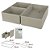 CJ CAIXAS ORGANIZADORAS 3 PCS DOBRAVEIS TNT CINZA CLARO 30cm - Imagem 2