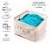 CAIXA ORGANIZADORA DOBRAVEL EM LINHO OFF WHITE 19x29cm - Imagem 3