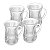 CJ 4 CANECAS DE VIDRO LINES 130ML - WOLFF - Imagem 1