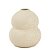 MINIVASO EM CERAMICA BEGE ONDULADO MART 12CM - Imagem 1