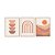 KIT 3 QUADROS EM CANVAS ESTAMPADO FORMAS GEOMETRICAS MART - Imagem 1