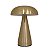 ABAJUR COGUMELO EM METAL DOURADO MUSH TOUCH - 21CM - Imagem 1