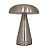 ABAJUR COGUMELO PRATA EM METAL MUSH TOUCH - 21CM - Imagem 1