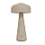 ABAJUR COGUMELO EM METAL CINZA TOWER CINZA TOUCH - 27CM - Imagem 1