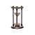 AMPULHETA EM VIDRO E METAL BRONZE COM AREIA BEGE 16cm - Imagem 1