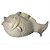 ESCULTURA PEIXE DECORATIVO EM RESINA BEGE - Imagem 1
