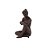 ESCULTURA EM RESINA MULHER SENTADA MARROM - 26cm - Imagem 1