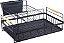 ESCORREDOR DE LOUCAS EM METAL DUPLO BREMEN PRETO 44x31x24cm - Imagem 1