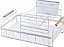 ESCORREDOR DE LOUCAS EM METAL DUPLO BREMEN BRANCO 44x31x24cm - Imagem 1
