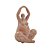 ESCULTURA EM RESINA DECOR MULHER SENTADA TERRACOTA - 22CM - Imagem 1