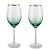 JOGO 2 TAÇAS P/VINHO CELEBRARE EM VIDRO VERDE GOLD - 545ML - Imagem 1