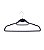 KIT 3 CABIDES TOQUE AVELUDADO C/GANCHO FRONTAL - OIKOS PRETO - Imagem 1