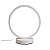 LUMINARIA LED DE MESA ANEL COM BASE 18CM - OIKOS BRANCO - Imagem 1