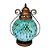 LANTERNA DECORATIVA DE FERRO BRONZE C/TONS DE AZUL - 34cm - Imagem 1