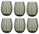 CONJ DE COPOS EM VIDRO CINZA COM PONTOS BRANCOS 6 PCS 500ML - Imagem 1
