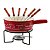 APARELHO DE FONDUE VERMELHO EM METAL COM 06 ESPETOS - Imagem 1