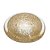 ESCULTURA DECORATIVA EM VIDRO DOURADO E TRANSPARENTE 12cm - Imagem 1