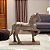 ESCULTURA CAVALO DECORATIVO EM MADEIRA NA COR MARROM 36,5cm - Imagem 3