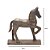ESCULTURA CAVALO DECORATIVO EM MADEIRA NA COR MARROM 32cm - Imagem 2