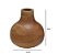 VASO GARRAFA DECOR EM MADEIRA NA COR MARROM - 18X16,5CM - Imagem 2