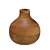 VASO GARRAFA DECORATIVO EM MADEIRA NA COR MARROM - 21X10,5CM - Imagem 1