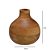 VASO GARRAFA DECORATIVO EM MADEIRA NA COR MARROM - 21X10,5CM - Imagem 2