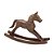 ESCULTURA CAVALO DECORATIVO EM MADEIRA NA COR MARROM 30cm - Imagem 1