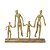 ESCULTURA FAMILIA EM ALUMINIO E MADEIRA DOURADO - 31cm - Imagem 1