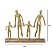 ESCULTURA FAMILIA EM ALUMINIO E MADEIRA DOURADO - 31cm - Imagem 2
