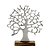 ESCULTURA ARVORE DECOR EM ALUMINIO PRATA E MADEIRA 29,5cm - Imagem 1