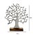 ESCULTURA ARVORE DECOR EM ALUMINIO PRATA E MADEIRA 29,5cm - Imagem 2