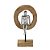 ESCULTURA HOMEM NO CIRCULO EM ALUMINIO PRATA/MADEIRA - 27CM - Imagem 1