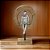 ESCULTURA HOMEM NO CIRCULO EM ALUMINIO PRATA/MADEIRA - 27CM - Imagem 3