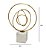 ESCULTURA DECOR ACO INOXIDAVEL DOURADO E MARMORE BRANCO 30cm - Imagem 2