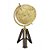 GLOBO TERRESTRE DECORATIVO BEGE DOURADO E MARROM 44,5CM - Imagem 1