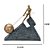 ESCULTURA DECOR HOMEM COM ESFERA RESINA CHUMBO/DOURADO 21CM - Imagem 2