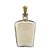 GARRAFA DECOR EM VIDRO E METAL AMBAR E MARROM E DOURADO 32CM - Imagem 1