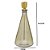 GARRAFA DECOR EM VIDRO E METAL AMBAR MARROM E DOURADO 34,5CM - Imagem 2