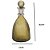 GARRAFA DECORATIVA EM VIDRO E METAL MARROM E PRATA 28,5CM - Imagem 2